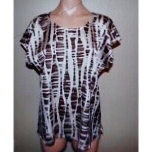 Chico's Tops Blouse Women Size 2(L), Polyester, 20 Inch Of Armp To Armp